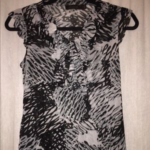 The Limited black and white dress shirt